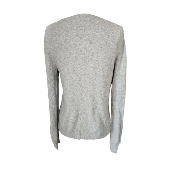 Jenni Kayne Wool Cashmere Blend Crewneck Sweater Womens Medium Gray Old Money - Picture 3 of 9